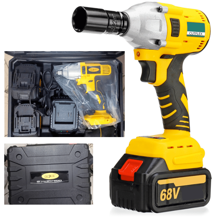 CUTFLEX-CORDLESS-IMPACT-WRENCH-11.png CUTFLEX 68V 320 Nm Rechargeable Bolt Remover Tightening Machine with 2 Batteries - Image 1