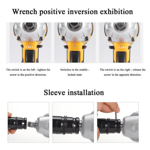 CUTFLEX 68V 320 Nm Rechargeable Bolt Remover Tightening Machine with 2 Batteries - Image 5