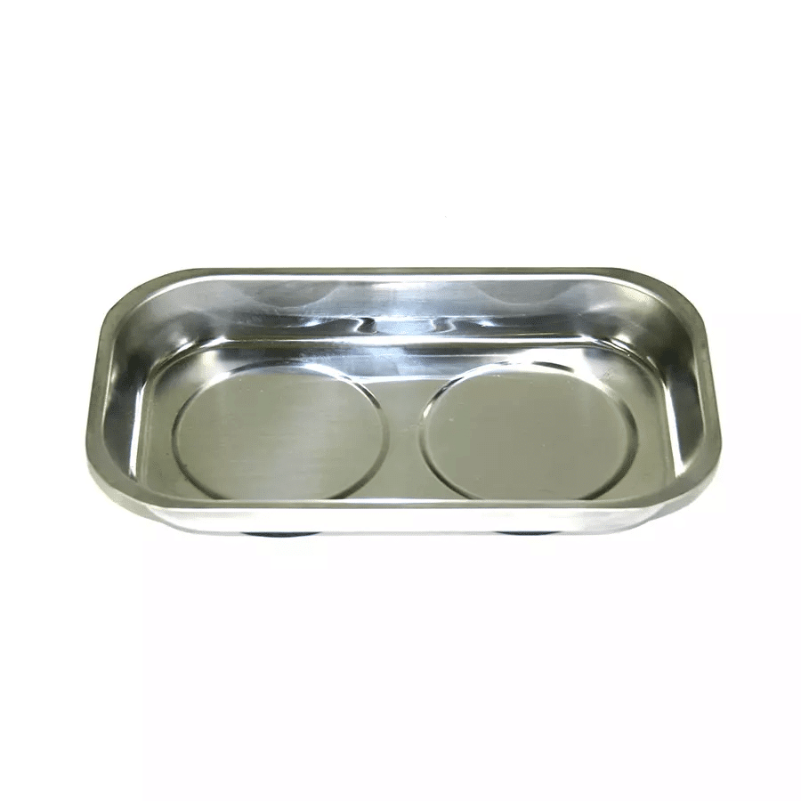 HAN.MAG_.22966648_1669382894409.png PML Stainless Steel Rectangular Magnetic Tray TR-16SS - Dimensions: 9.5 x 5.5 x 1.125 Inches - Image 1