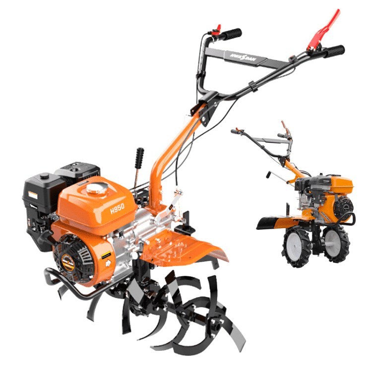 TILLER-PETROL-7HP-GREENMAX-71.png KISTON 212CC 7 HP Power Tiller Machine 170F Iron Gear Transmission - PTO Shaft Driven - Image 1