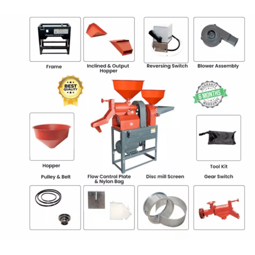 GreenMax 3HP 2200 Watt Combined Rice Mill Machine without Motor - Image 3