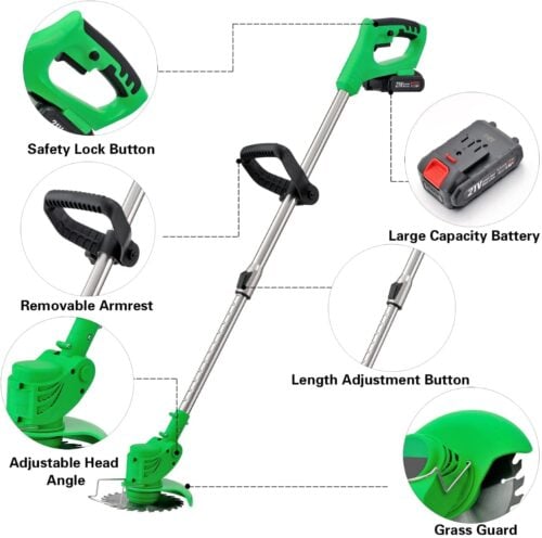 MAXMAN 21V Cordless Grass Trimmer with Height Adjustment - Image 5