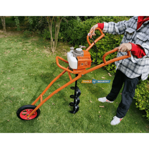 GreenMax 68CC Trolley Earth Auger with 8 Inch Drill Bit
