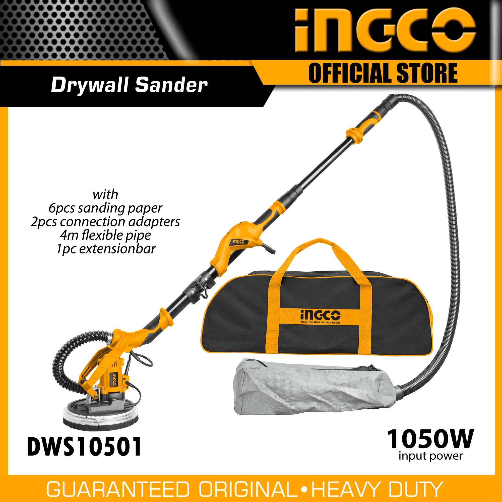 ingco-dry-wall-sander-6 INGCO 1050 Watt Drywall Sander DWS10501 - Image 1
