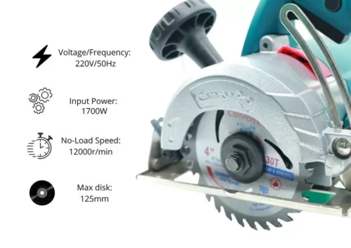 CAMRON Pro WD+Angle Grinder 12000RPM Marble Cutter Machine with Angle Grinder Machine 1000W - Image 3