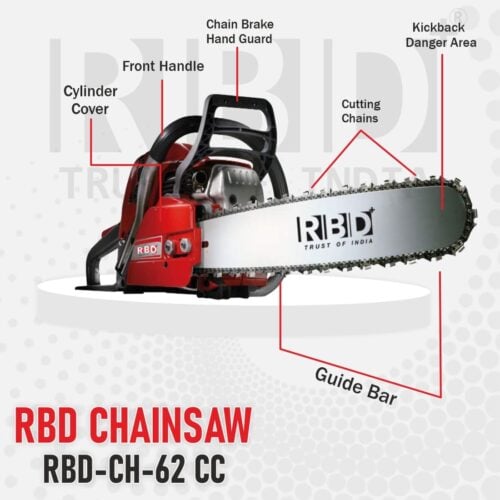 RBD Chainsaw 62CC 4.8 HP 22 Inch with Powerful Petrol Engine RBD-CH-62 - Image 4
