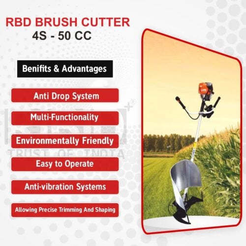RBD Brush Cutter 50CC 3 HP 4 Stroke Petrol Brush Cutter with 6 Attachments RBD-SP-50CC - Image 4