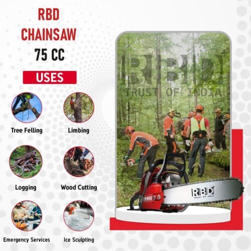 RBD 75CC Chainsaw 22 Inch with Powerful Petrol Engine RBD-CS-75 - Image 6