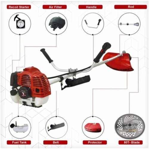 SNAIKER 2.4 HP 52cc Petrol Brush Cutter Machine Heavy Duty - Image 2